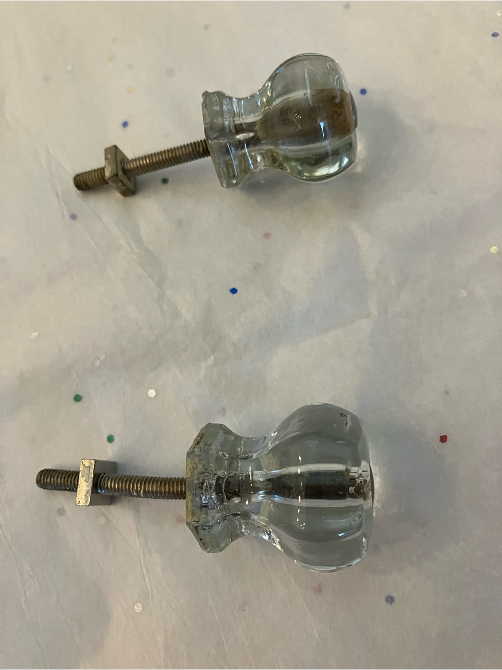 Two vintage clear knobs - Picture 3 of 4